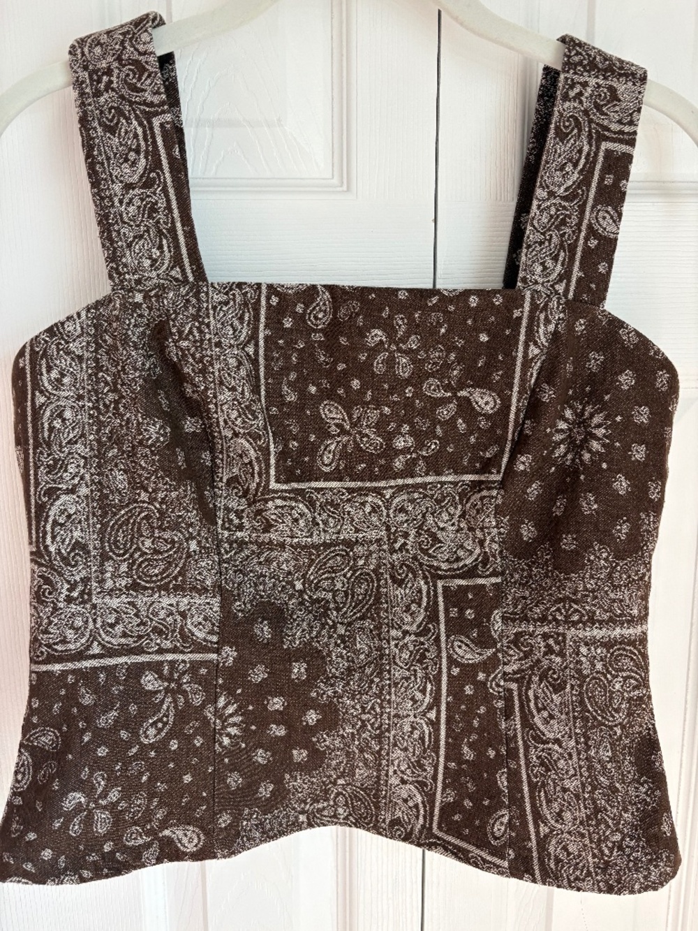 Bandana print brown top/ Size S/ SSYS
